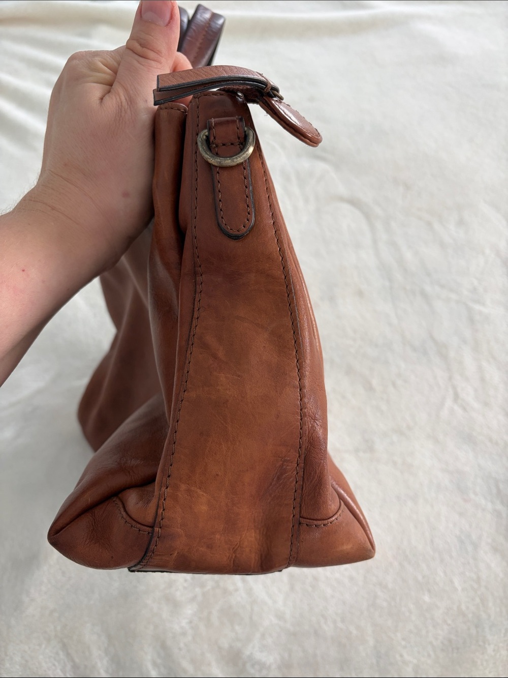 Classic Brown Leather Tote Bag - Picture 9 of 13
